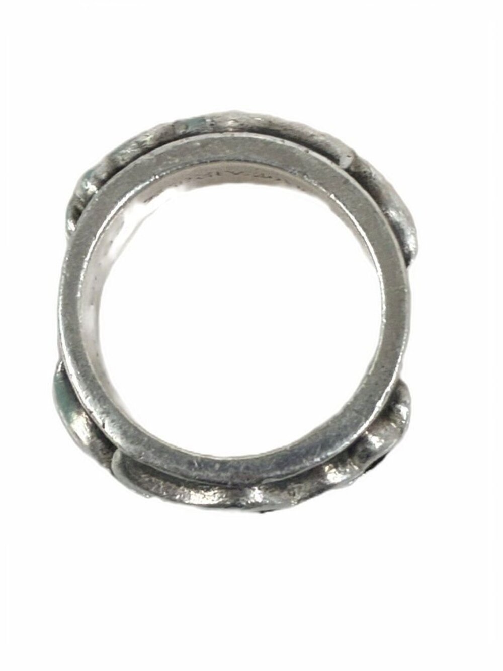 Chrome Hearts Dbl Narrow Vine Band Double Ring Silver - Gem